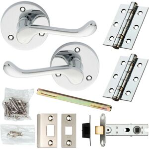 Loops - Scroll Lever - 58mm Rose - Chrome - Door handle Loops - Scroll Lever - 58mm Rose - Chrome - Door handle