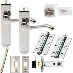 Unknown - Chrome Scroll Lever 180x40 - Door hardware Unknown - Chrome Scroll Lever 180x40 - Door hardware