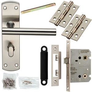 Loops - Door Handle & Lock Pack Satin Steel - Door hardware Loops - Door Handle & Lock Pack Satin Steel - Door hardware