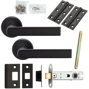Loops - Door Handle & Latch Pack - Matt Black - Door hardware Loops - Door Handle & Latch Pack - Matt Black - Door hardware