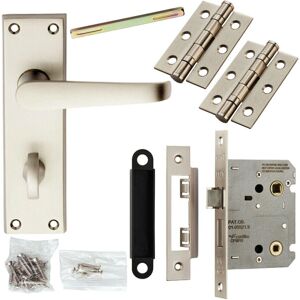 Loops - Victorian Straight Lever - Satin Chrome - Door hardware Loops - Victorian Straight Lever - Satin Chrome - Door hardware