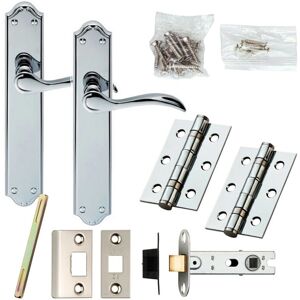 Loops - Victorian Scroll Lever - Chrome - Door handle set Loops - Victorian Scroll Lever - Chrome - Door handle set