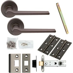 Loops - Slim Rounded Lever - Matt Bronze - Door handle set Loops - Slim Rounded Lever - Matt Bronze - Door handle set