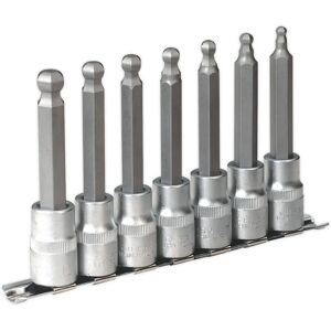 Loops - 100mm Ball-End Hex Socket Bit Set - 5mm to 12mm Loops - 100mm Ball-End Hex Socket Bit Set - 5mm to 12mm