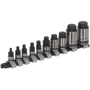 Loops - STUBBY 10pc Hex Socket Bit Set - 1/4 3/8 1/2 Loops - STUBBY 10pc Hex Socket Bit Set - 1/4 3/8 1/2