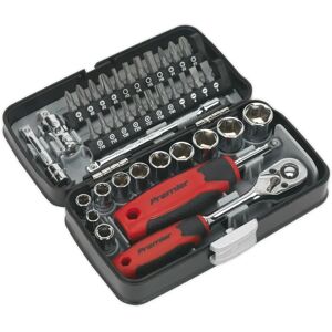 Loops 38-Piece 1/4in Drive - Chrome Vanadium - Ratchet Wrench - Socket Set Loops 38-Piece 1/4in Drive - Chrome Vanadium - Ratchet Wrench - Socket Set