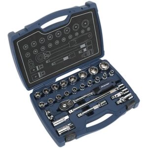 Loops - 26pc Deep Socket Ratchet Set - 1/2" Drive - Socket set Loops - 26pc Deep Socket Ratchet Set - 1/2" Drive - Socket set