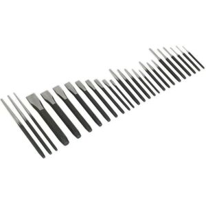 Loops - 26-Piece Steel Punch & Chisel Set - Hardened & Tempered - Tool Set Loops - 26-Piece Steel Punch & Chisel Set - Hardened & Tempered - Tool Set