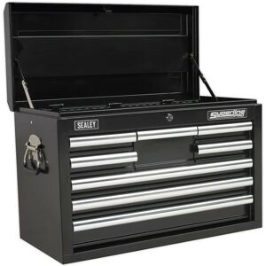 Loops 660 x 315 x 430mm Black 8-Drawer Tool Chest - Tool Storage Loops 660 x 315 x 430mm Black 8-Drawer Tool Chest - Tool Storage