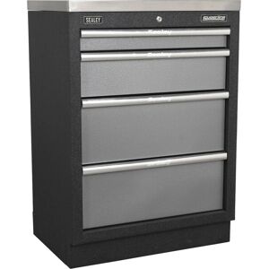 Loops 680mm Modular 4 Drawer Floor Cabinet - Ball Bearing Slides - Locking - 2 Keys Loops 680mm Modular 4 Drawer Floor Cabinet - Ball Bearing Slides - Locking - 2 Keys