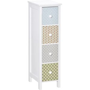 HOMCOM White 4-Drawer Chest of Drawers - Bedroom Storage HOMCOM White 4-Drawer Chest of Drawers - Bedroom Storage