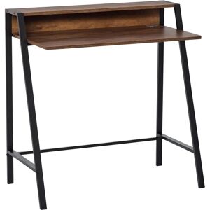 HOMCOM 2-Tier Workstation Desk - Computer, Brown HOMCOM 2-Tier Workstation Desk - Computer, Brown