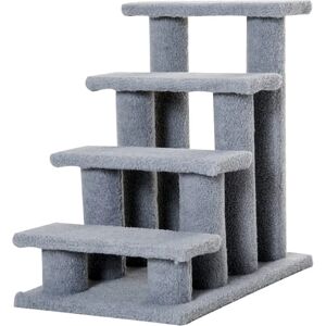 PawHut Pet Ramp Stairs 4 Steps Grey PawHut Pet Ramp Stairs 4 Steps Grey