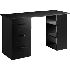 HOMCOM Black 120cm Computer Desk with Storage Shelves - Computer Desk HOMCOM Black 120cm Computer Desk with Storage Shelves - Computer Desk