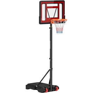 HOMCOM Adjustable Basketball Stand - Steel, Wheels, for Outdoors HOMCOM Adjustable Basketball Stand - Steel, Wheels, for Outdoors