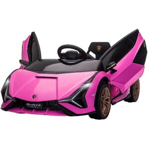 HOMCOM Lamborghini SIAN 12V Kids Electric Ride-On Car - Pink HOMCOM Lamborghini SIAN 12V Kids Electric Ride-On Car - Pink