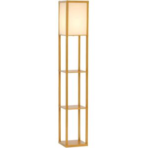 HOMCOM Floor Lamp with Storage Shelf - 4-Tier Standing Light HOMCOM Floor Lamp with Storage Shelf - 4-Tier Standing Light