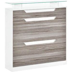 HOMCOM Shoe Cabinet - Grey - 3 Drawers, Adjustable Shelf - Capacity 14 Pairs HOMCOM Shoe Cabinet - Grey - 3 Drawers, Adjustable Shelf - Capacity 14 Pairs