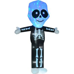 HOMCOM Halloween Inflatable Skeleton Ghost Decoration Lighted Indoor Outdoor - Inflatable Halloween Decoration HOMCOM Halloween Inflatable Skeleton Ghost Decoration Lighted Indoor Outdoor - Inflatable Halloween Decoration