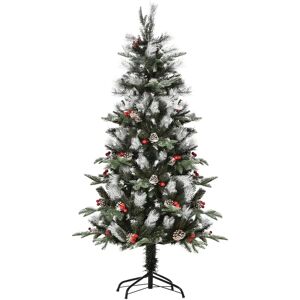 HOMCOM 5FT Artificial Snow Dipped Christmas Tree - Christmas Tree HOMCOM 5FT Artificial Snow Dipped Christmas Tree - Christmas Tree