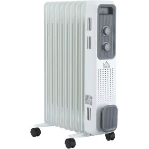 HOMCOM Oil Filled Radiator - Portable Space Heater - 9 Fin - 3 Heat Settings HOMCOM Oil Filled Radiator - Portable Space Heater - 9 Fin - 3 Heat Settings