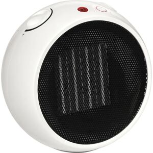 HOMCOM White Small Space Heater - Electric Ceramic Compact Fan Heater HOMCOM White Small Space Heater - Electric Ceramic Compact Fan Heater