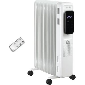 HOMCOM Oil Filled Radiator - 9 Fin, Portable Electric Heater with Timer HOMCOM Oil Filled Radiator - 9 Fin, Portable Electric Heater with Timer