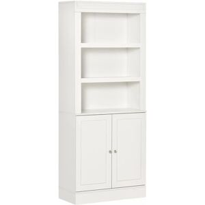 HOMCOM Modern Kitchen Cupboard - White Adjustable Shelves Storage Cabinet HOMCOM Modern Kitchen Cupboard - White Adjustable Shelves Storage Cabinet