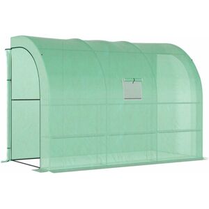 Outsunny Greenhouse - Walk-In Tunnel, 2 Tiers, Green, Unisex Outsunny Greenhouse - Walk-In Tunnel, 2 Tiers, Green, Unisex