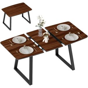 HOMCOM Light Brown Extendable Dining Table - Dining Table HOMCOM Light Brown Extendable Dining Table - Dining Table