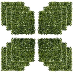 Outsunny Artificial Wall Panel Milan Grass with Flowers - 12PCS, 50x50cm Outsunny Artificial Wall Panel Milan Grass with Flowers - 12PCS, 50x50cm