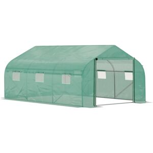Outsunny 4.5x3m Greenhouse - Steel Frame, 6 Windows Outsunny 4.5x3m Greenhouse - Steel Frame, 6 Windows