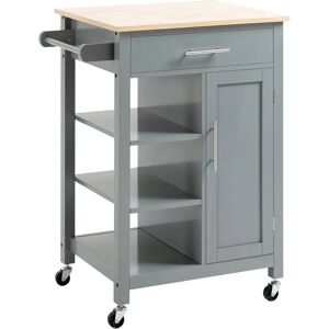 HOMCOM Kitchen Trolley - Multiple Storage with Lockable Wheels HOMCOM Kitchen Trolley - Multiple Storage with Lockable Wheels
