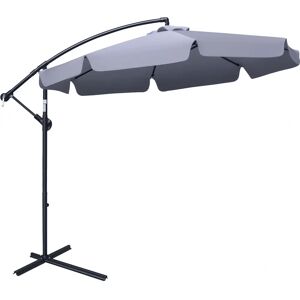 Outsunny 2.7m Garden Cantilever Banana Parasol Sun Shade - Garden Parasol Outsunny 2.7m Garden Cantilever Banana Parasol Sun Shade - Garden Parasol