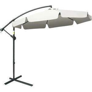 Outsunny 2.7m Garden Parasol - Modern Cantilever Sun Shade with Crank Outsunny 2.7m Garden Parasol - Modern Cantilever Sun Shade with Crank