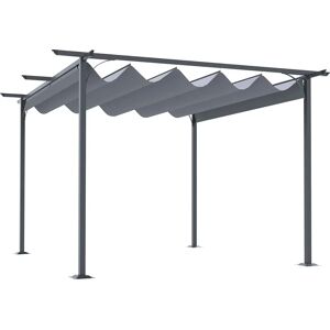 Outsunny 3.5M X 3.5M Metal Pergola Gazebo Awning - Garden Sun Shade Shelter Outsunny 3.5M X 3.5M Metal Pergola Gazebo Awning - Garden Sun Shade Shelter