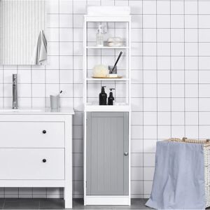 Kleankin Bathroom Tall Storage Cabinet Organizer Tower W/ Door Shelves White - Bathroom Storage Cabinet Kleankin Bathroom Tall Storage Cabinet Organizer Tower W/ Door Shelves White - Bathroom Storage Cabinet
