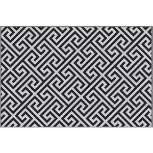 Outsunny - 152x243 cm Reversible Rug - Black & White - Rug Outsunny - 152x243 cm Reversible Rug - Black & White - Rug