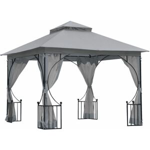 Outsunny Light Grey 3x3m Gazebo - Outdoor Canopy Outsunny Light Grey 3x3m Gazebo - Outdoor Canopy