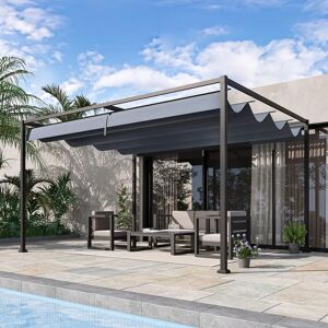 Outsunny 4 x 3m Metal Pergola Gazebo Patio Sun Shelter - Pergola Outsunny 4 x 3m Metal Pergola Gazebo Patio Sun Shelter - Pergola