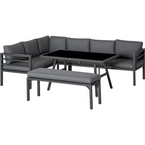Outsunny 8-Seater Aluminium Garden Dining Sofa Furniture Set with Cushions Outsunny 8-Seater Aluminium Garden Dining Sofa Furniture Set with Cushions