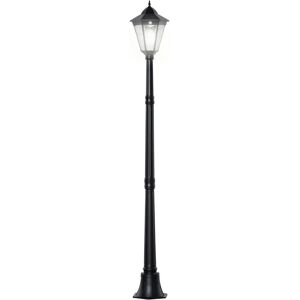 Outsunny Black Solar Garden Lamp Post Light Outdoor LED Lantern - Garden Light Outsunny Black Solar Garden Lamp Post Light Outdoor LED Lantern - Garden Light