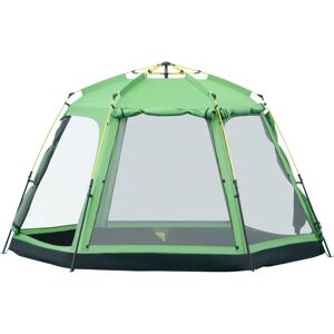 Outsunny 6 Person Camping Tent - 2-Tier Pop-up - Portable Bag Outsunny 6 Person Camping Tent - 2-Tier Pop-up - Portable Bag