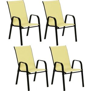 Outsunny Set of 4 Garden Dining Chairs - Garden Dining Chairs Outsunny Set of 4 Garden Dining Chairs - Garden Dining Chairs