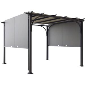 Outsunny Garden Retractable Pergola - Sun Shade Patio Shelter Outsunny Garden Retractable Pergola - Sun Shade Patio Shelter