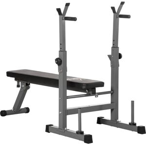 HOMCOM Adjustable Weight Bench - Foldable, Grey & Black - Weight Type HOMCOM Adjustable Weight Bench - Foldable, Grey & Black - Weight Type
