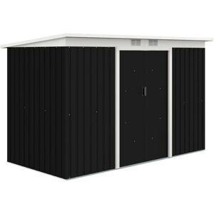 Outsunny 9 x 4FT Metal Garden Storage Shed - Dark Grey Outsunny 9 x 4FT Metal Garden Storage Shed - Dark Grey