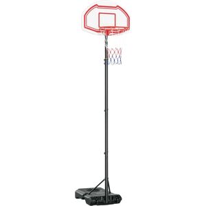HOMCOM Adjustable Basketball Hoop Stand - Outdoor, Red HOMCOM Adjustable Basketball Hoop Stand - Outdoor, Red