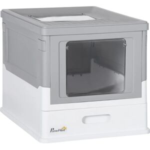 PawHut Grey Hooded Cat Litter Box - Portable, Privacy, Odor Control PawHut Grey Hooded Cat Litter Box - Portable, Privacy, Odor Control