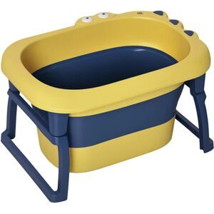 HOMCOM Foldable Baby Bathtub - Yellow - Baby Bathtub HOMCOM Foldable Baby Bathtub - Yellow - Baby Bathtub
